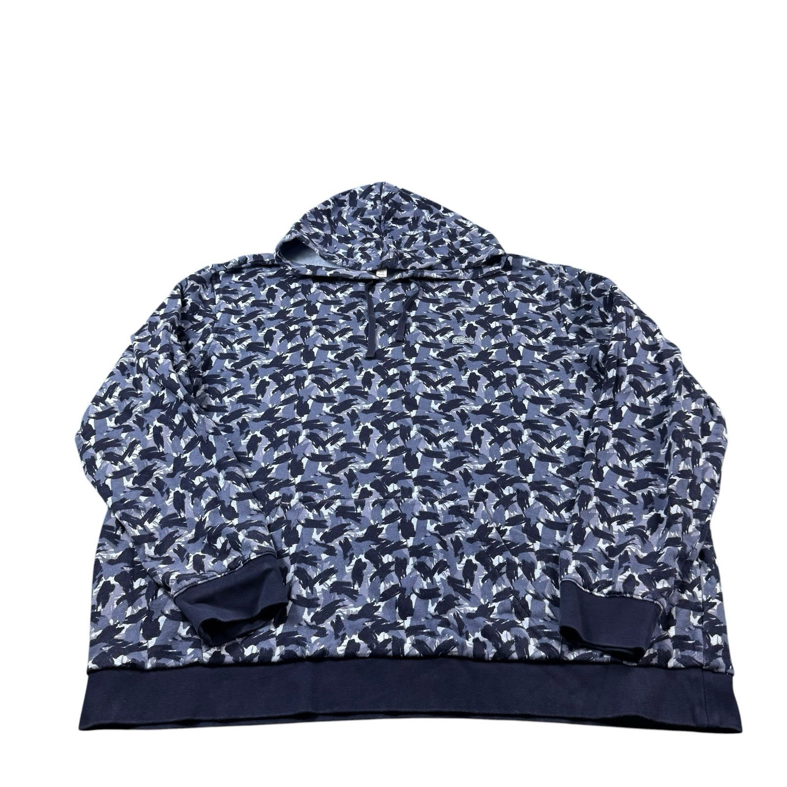 Lacoste Navy Blue Cotton Men's Hoodie Size 4xl Xxxxl